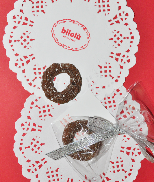 Biscotto al cioccolato al latte con zucchero a vero